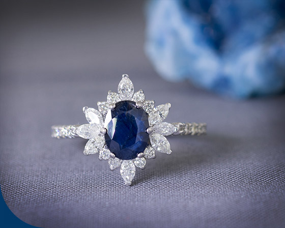 A beautiful custom sapphire ring