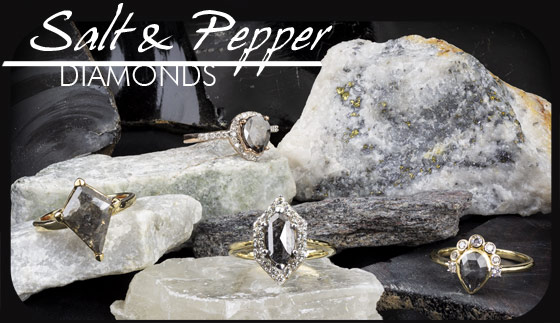 Salt and pepper diamond rings