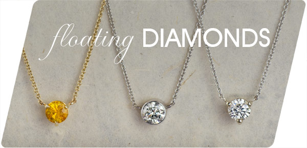 Brand new floating diamond necklaces