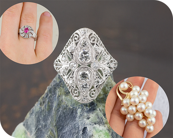 A group of three vintage pieces currently available on our Etsy