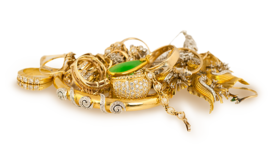 A pile of scrap jewelry