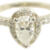 Pear Cut Diamond Halo Engagement Ring