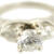Three Stone Diamond Engagement Ring with Diamond Accents