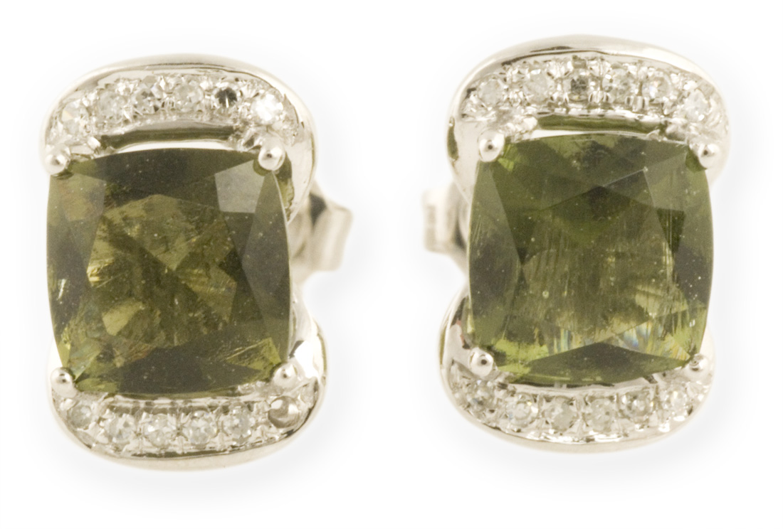 Asteria : Gold Diamond Stud Earrings