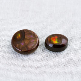 Two loose Fire Agates