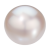 A pure white round cultured pearl