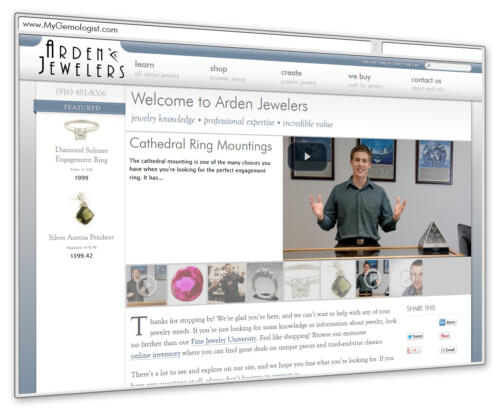 Arden Jewelers has a new website