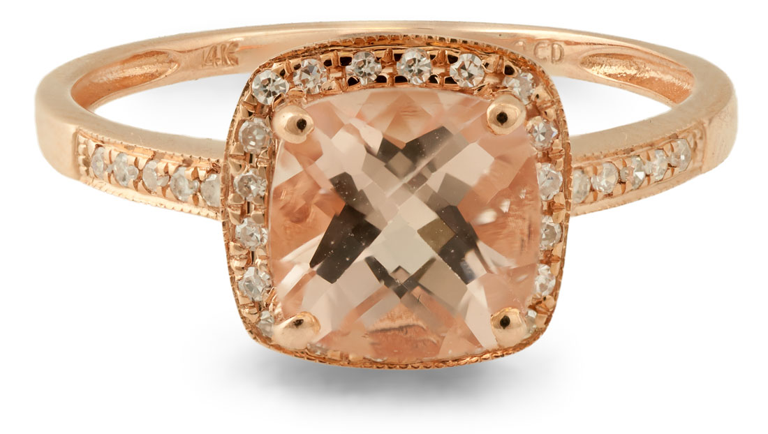 Rose Gold Morganite Engagement Ring