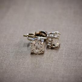 Diamond stud earrings