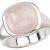 Rose Quartz Silver Bezel Ring