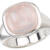 Rose Quartz Silver Bezel Ring