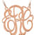 Monogram Script Pendant 14k Rose Gold