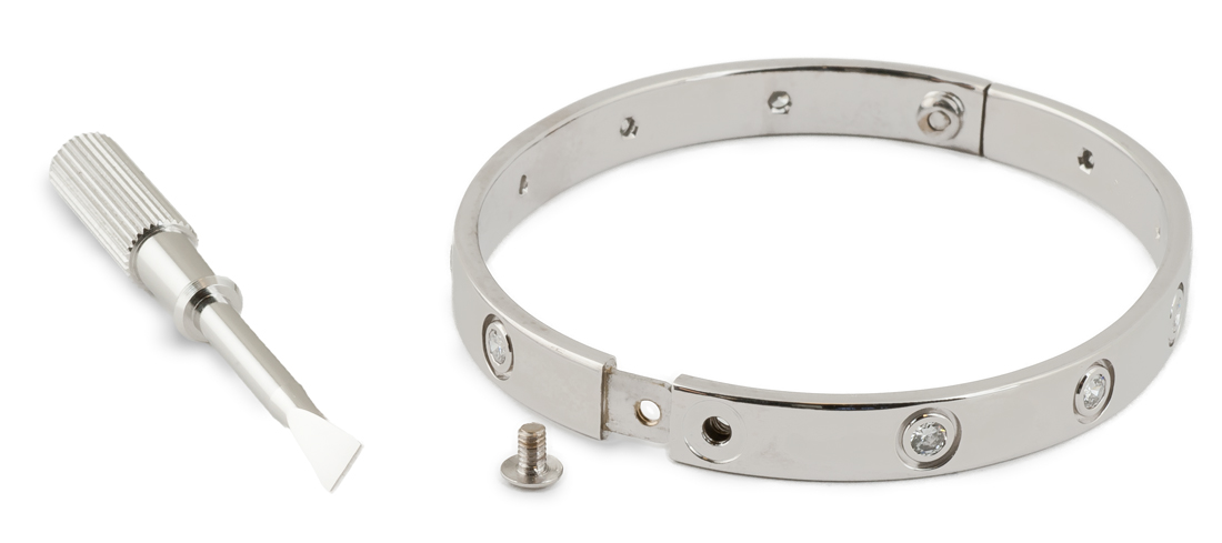 Cartier Love Bracelet 1997 With Diamonds 7377 Arden Jewelers Cartier Love Bracelet 1997 In 18k White Gold Open