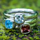 Stackable birthstone rings for Mothers Day