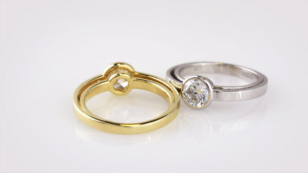 Lab grown diamond balance engagement rings