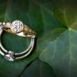 Balance eco-friendly green engagement ring