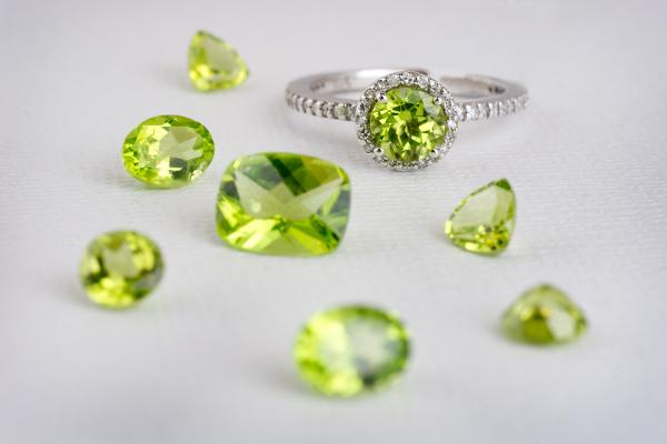 Peridot is a bright yellow-green gemstone