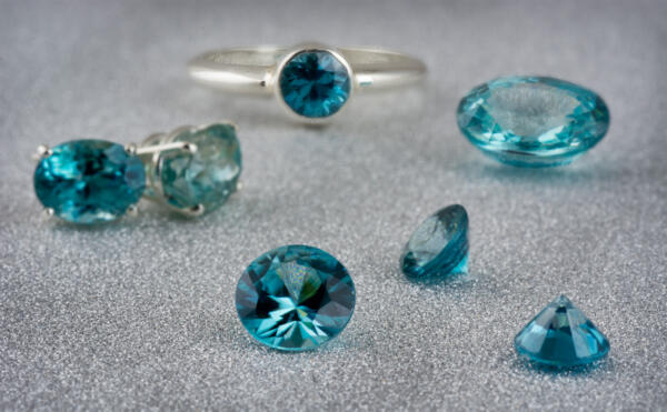 Blue Zircon loose gems and jewelry