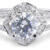 Floral Halo Split Shank Engagement Ring