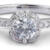 Arched Halo Engagement Ring with Diamond Accents