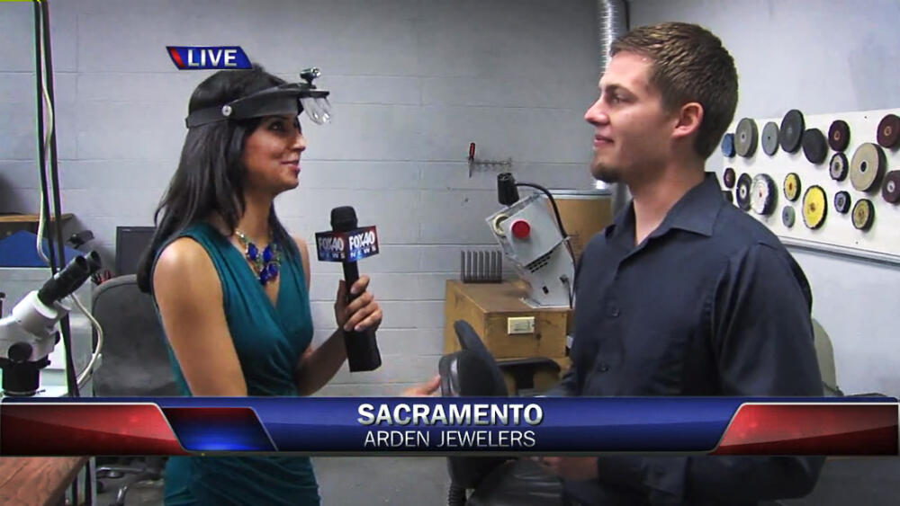 FOX40 visits Arden Jewelers for Valentines Day jewelry cleaning story
