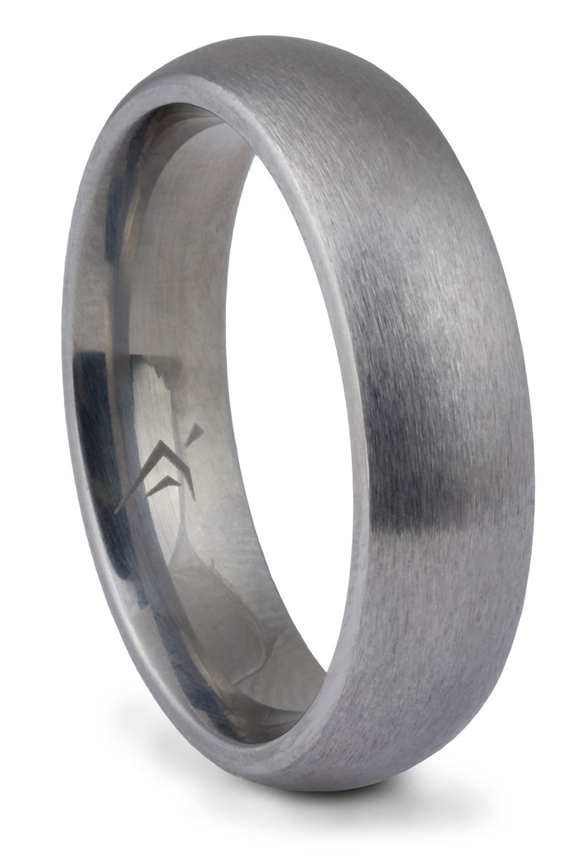 Men's Wedding Titan Band in Silver | Size 9.5 | Titanium Ring | Modern Gents Trading Co