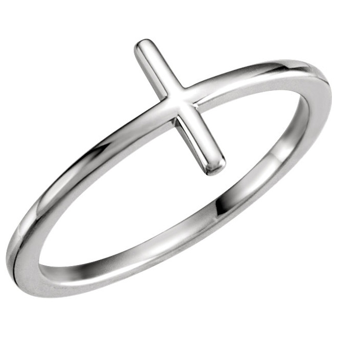 Simple sideways cross ring