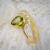 Pallasitic peridot custom ring