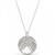Mountain circle pendant in silver from Jen Lesea front view
