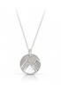 Mountain circle pendant in silver from Jen Lesea front view