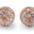 Rose Gold Morganite Stud Earrings With Diamond Halo