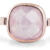 Rose Quartz Cushion Bezel Ring