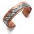 Mountain Cuff Bracelet in Copper and Sterling Silver - angled