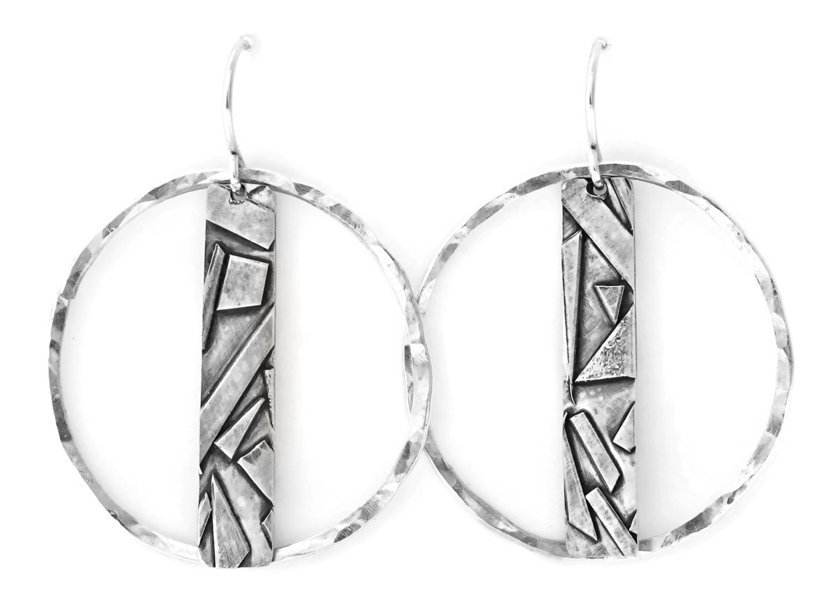 Geometric Bar Hoop Earrings