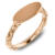 Rose gold personalizable engravable signet ring