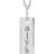 Personalized engravable diamond accented bar pendant - white