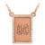 Personalized custom initial monogram pendant with diamonds - rose gold