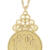 Custom engraved monogram circular pendant - yellow gold