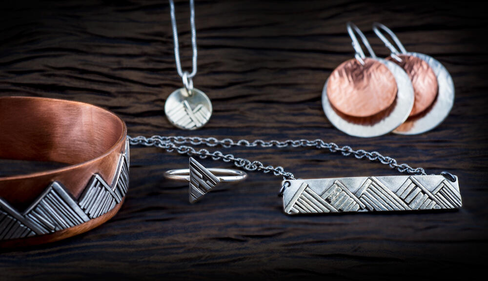 Jen Lesea Designs featuring rustic and abtract handmade jewelry