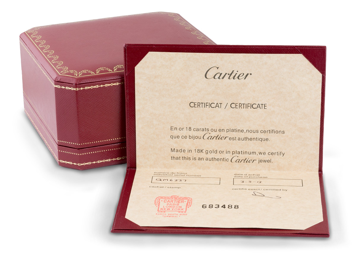 Cartier love certificate of authenticity Cartier love certificate of authenticity