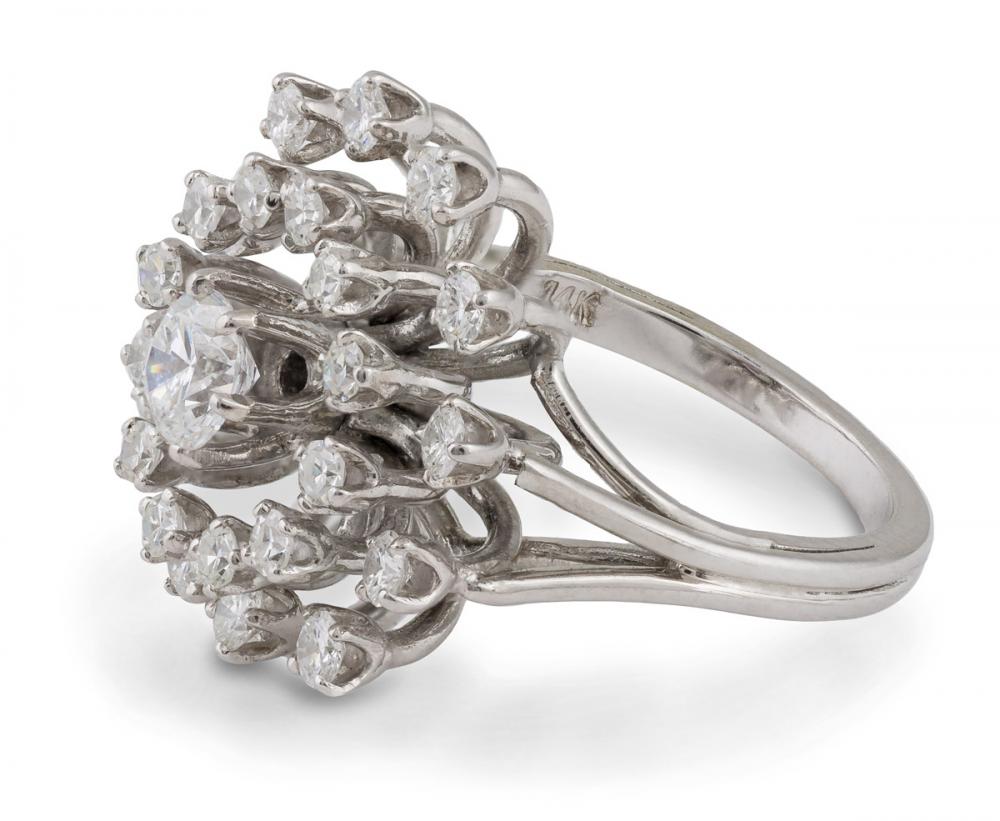 Vintage Diamond Cluster Cocktail Ring : 41931 : Arden Jewelers