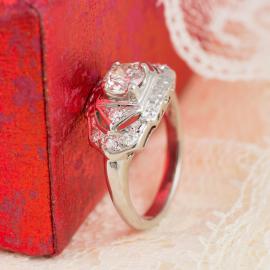 Vintage Art Deco Diamond Engagement Ring - Side