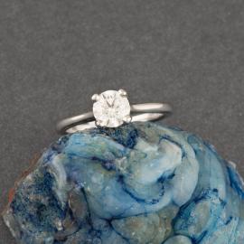 Simple Solitaire Diamond Engagement Ring - 1