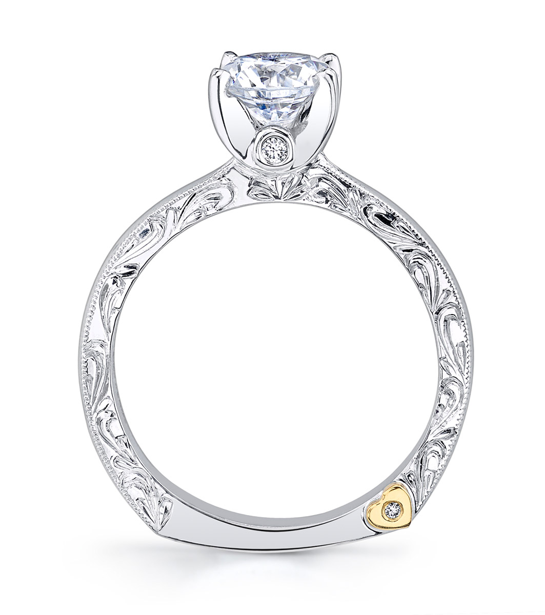 Mark Schneider : Lace Engagement Ring - Top