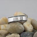 Modern Men's Band with Black Diamonds - 2