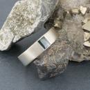 Modern flush set green jade mens ring