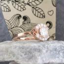 Diamond Filigree Engagement Ring with Leaf Accents - 2