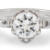 Scroll Cathedral Engagement Ring with Diamond Accents