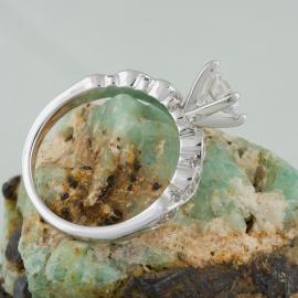 Marquise Milgrain Engagement Ring with Diamonds - 3