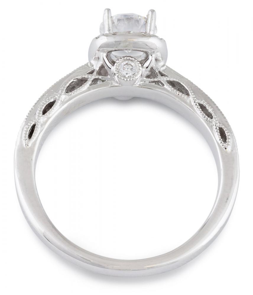 Diamond Halo Engagement Ring With Filigree Detail : 41316 : Arden Jewelers